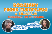 Plakat do wydarzenia Rodzinny Piknik Europejski w Biłgoraju, wszystkie informacje znajdują się w artykule