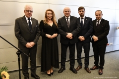 Dyrektor Piotr Matej, poseł na Sejm RP Monika Pawłowska, marszałek Jarosław Stawiarski, dyrektor Artur Kozioł,  przewodniczący rady społecznej szpitala  Dariusz Litwiniuk