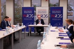 Na zdjęciu  znajduje się Przewodniczący  Mariusz Paździor i członkowie rady SZR ds. Edukacji  i Szkolnictwa Wyższego WRDS WL.