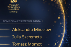 Nominowani do Honorowego Tytułu Ambasadora Województwa Lubelskiego w kategorii Osoba